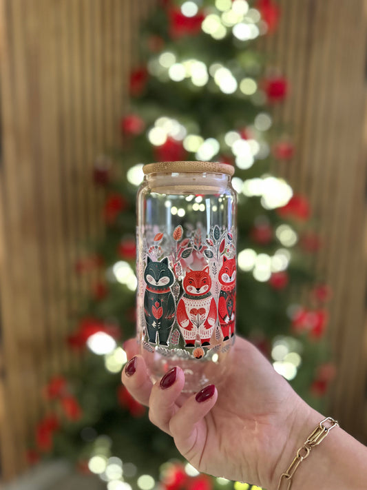 🌟 Verre canette – Forêt d’Hiver