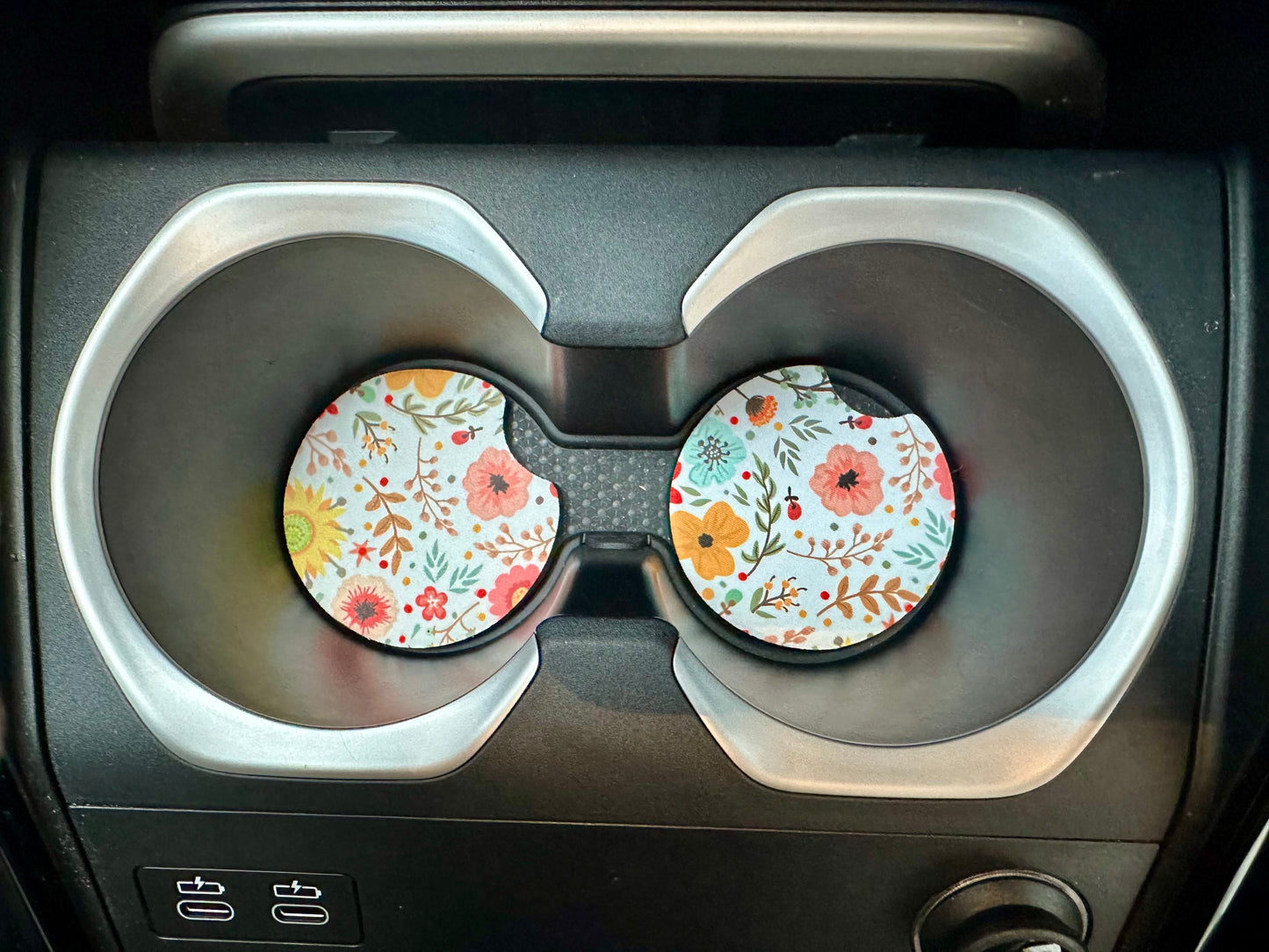Car coaster - Flowers