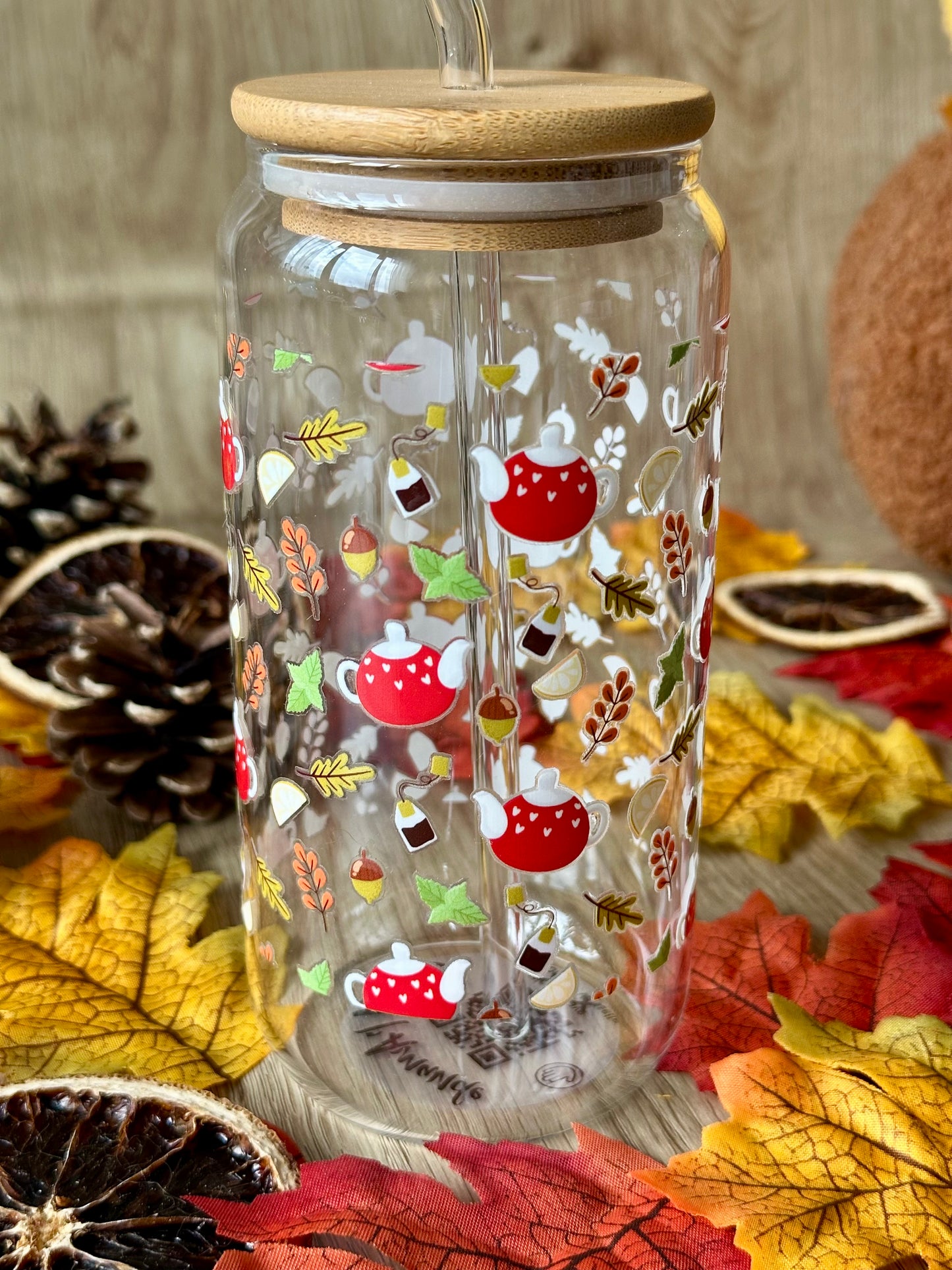 đ Verre canette - âTea Time dâAutomneâ