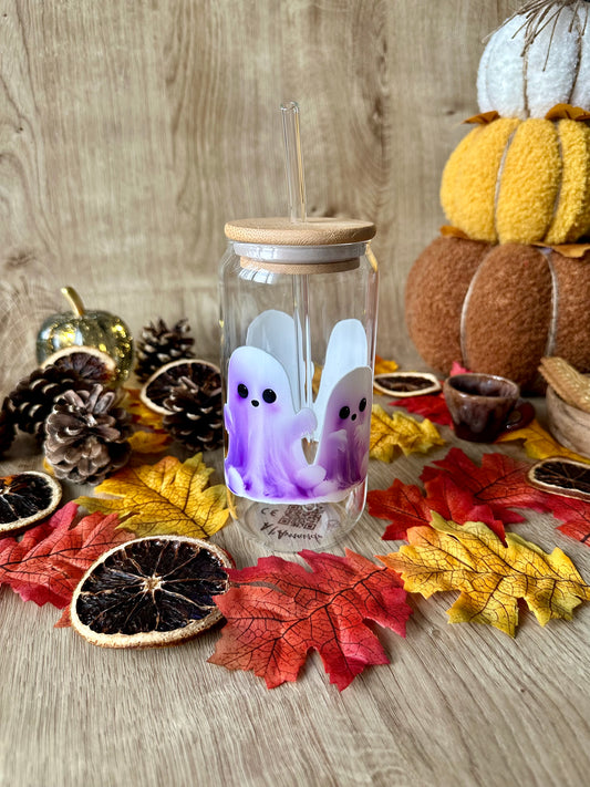 👻 Verre canette – Les petits fantômes colorés