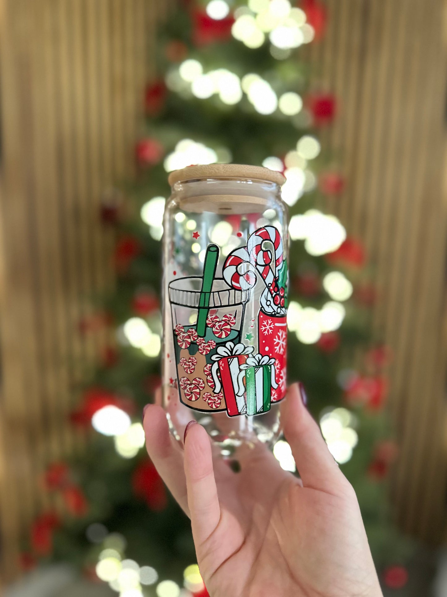 🎄 Verre canette – Mugs Gourmands Peppermint