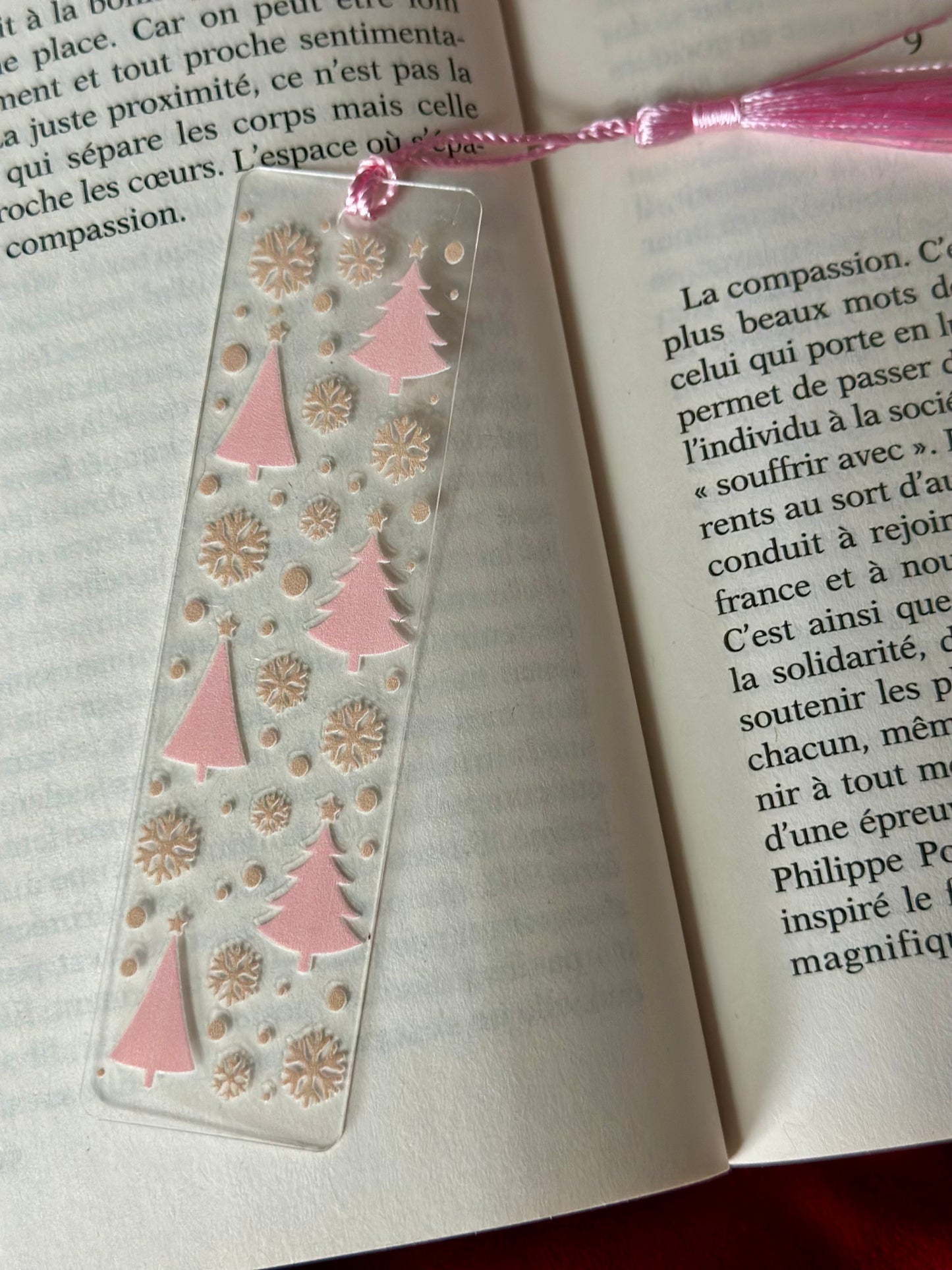 📚 Marque-page - Pink Christmas