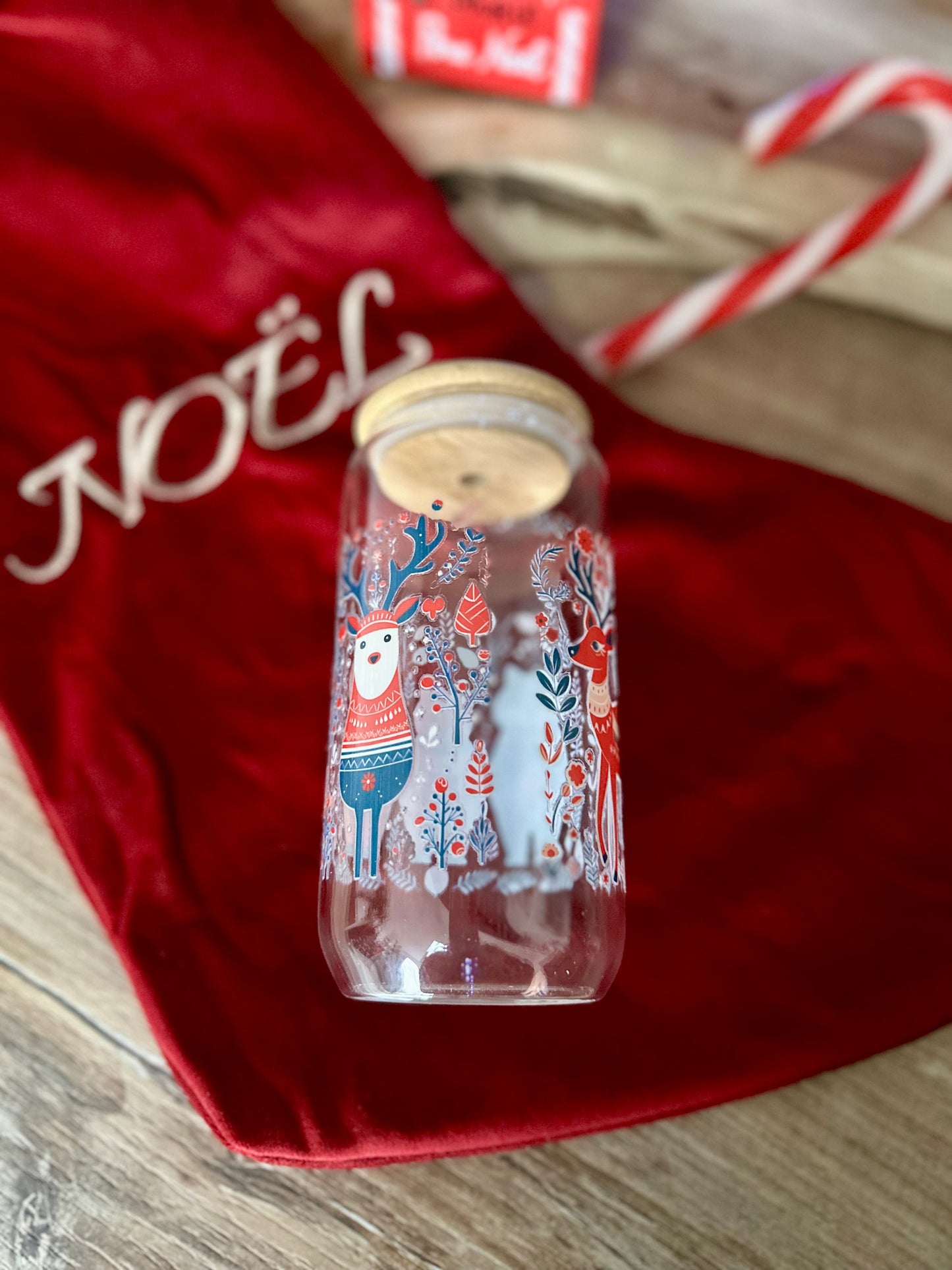 🌟 Verre canette – Forêt d’Hiver