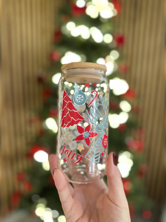 🌟 Verre canette – Let It Snow