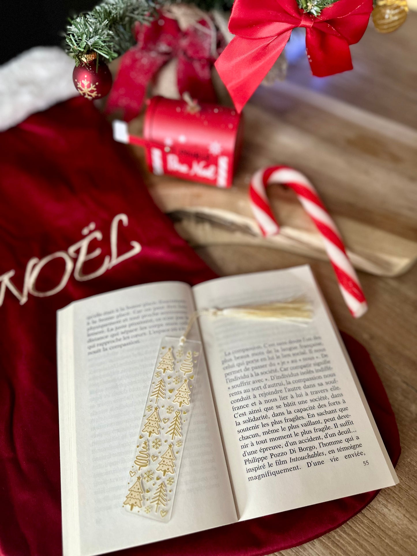 📚 Marque-page - Forêt Enchantée de Noël