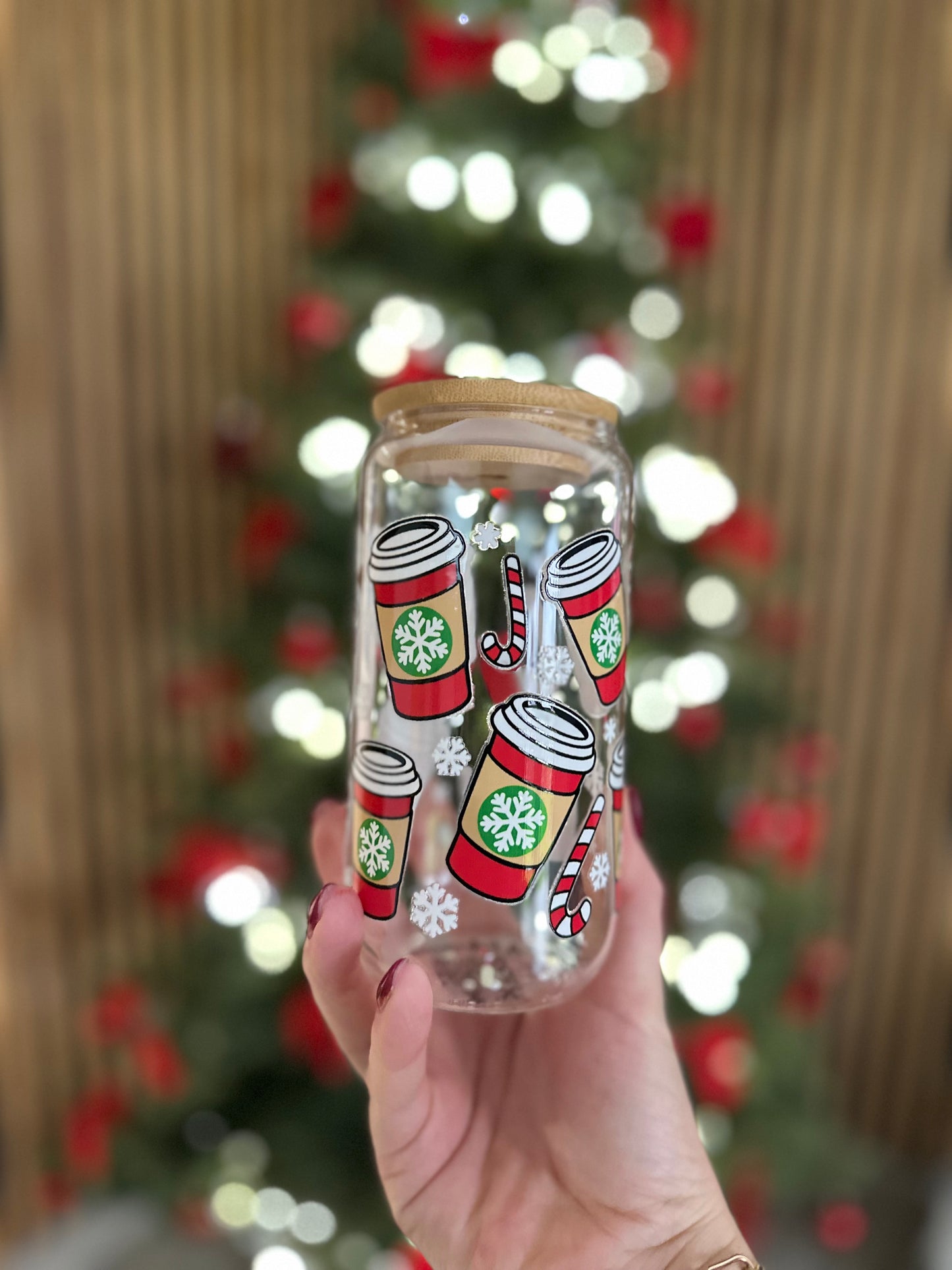 🎄 Verre canette – Latté de Noël