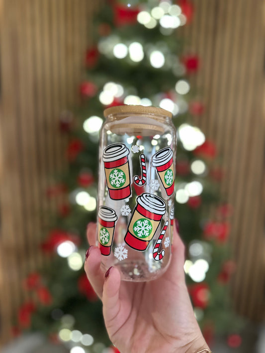 🎄 Verre canette – Latté de Noël