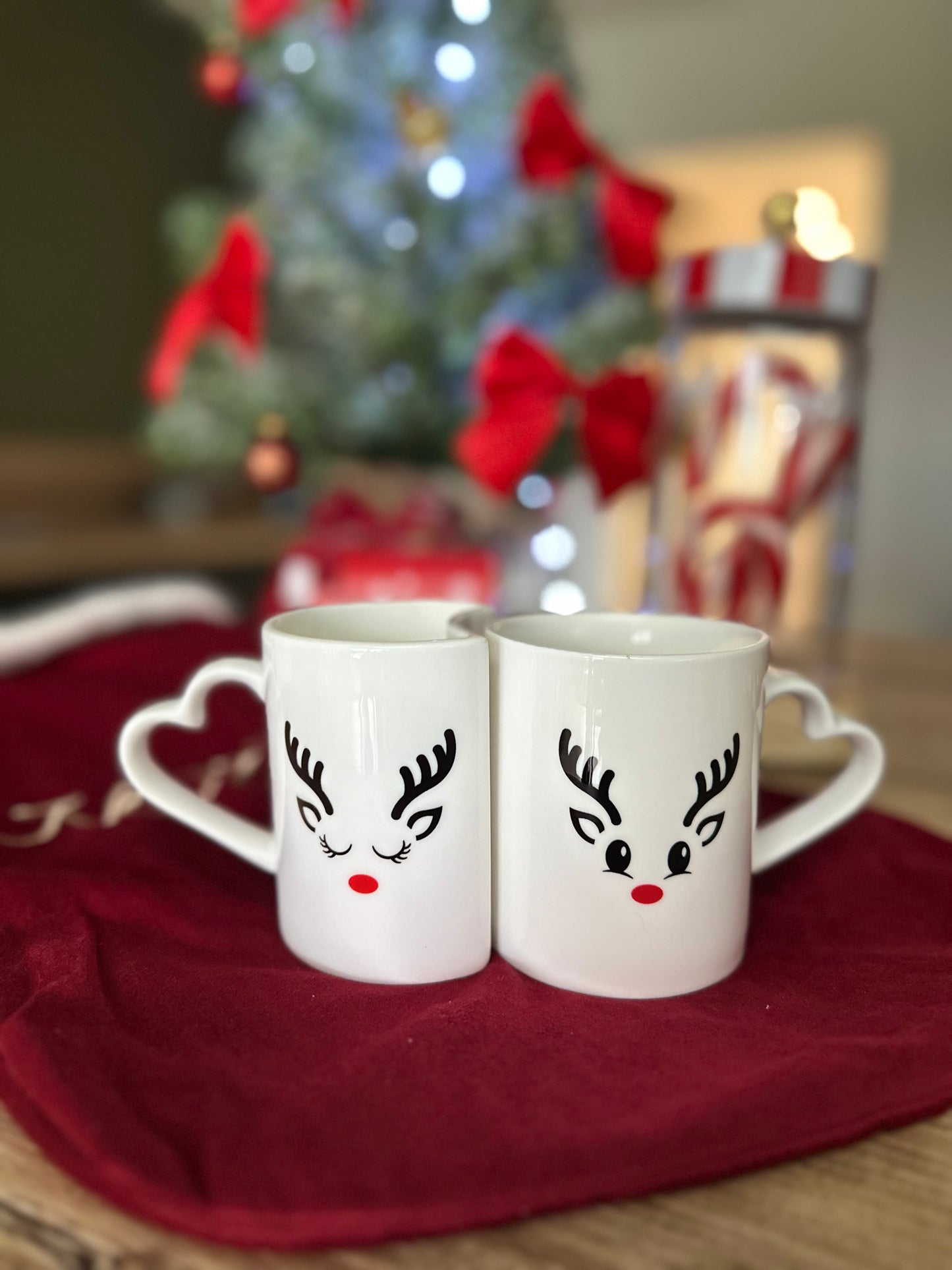 🦌 Duo de mugs - Petits Rennes Amoureux 🦌
