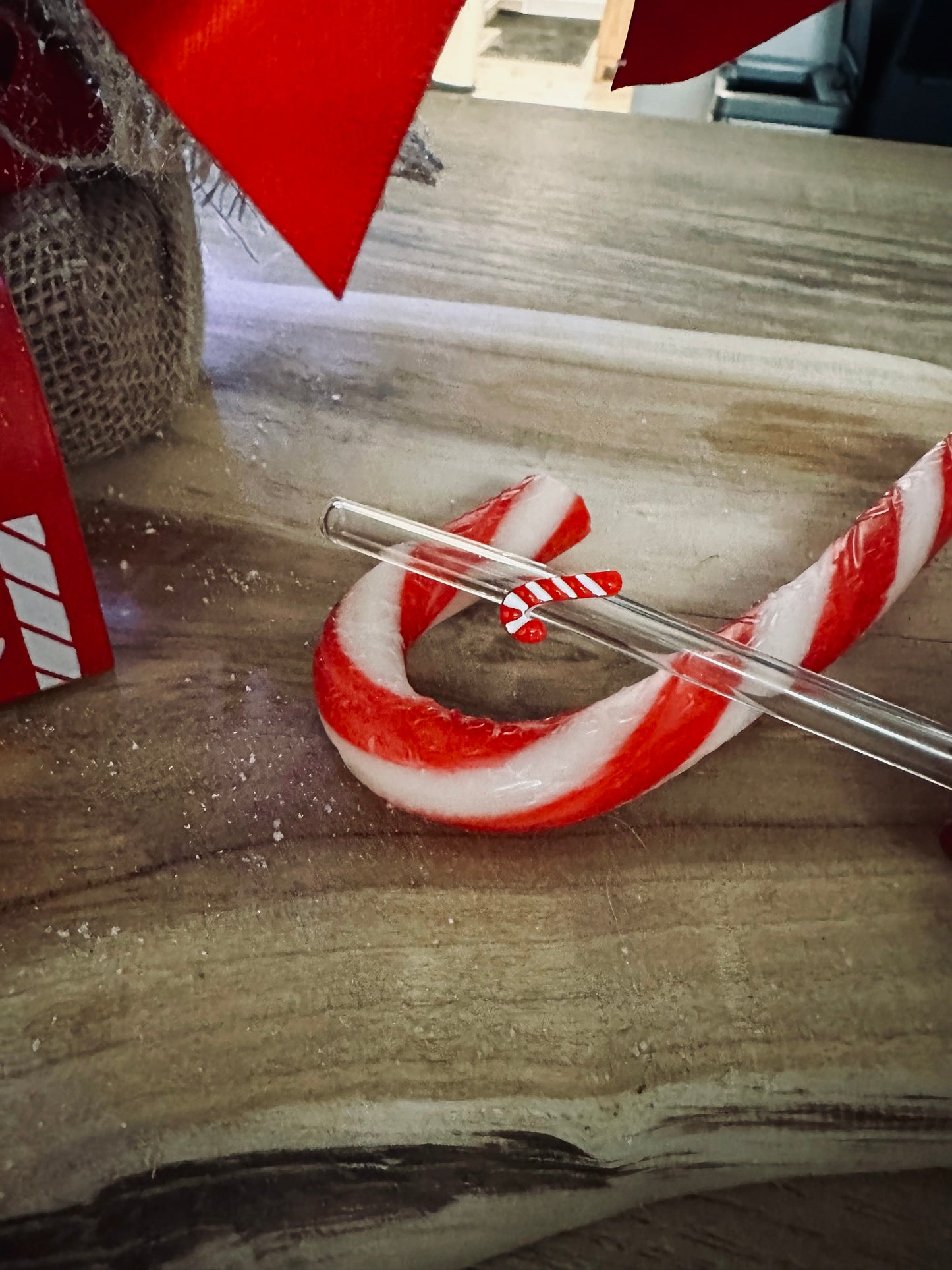 🥤 Pailles en verre “Mini Noël”