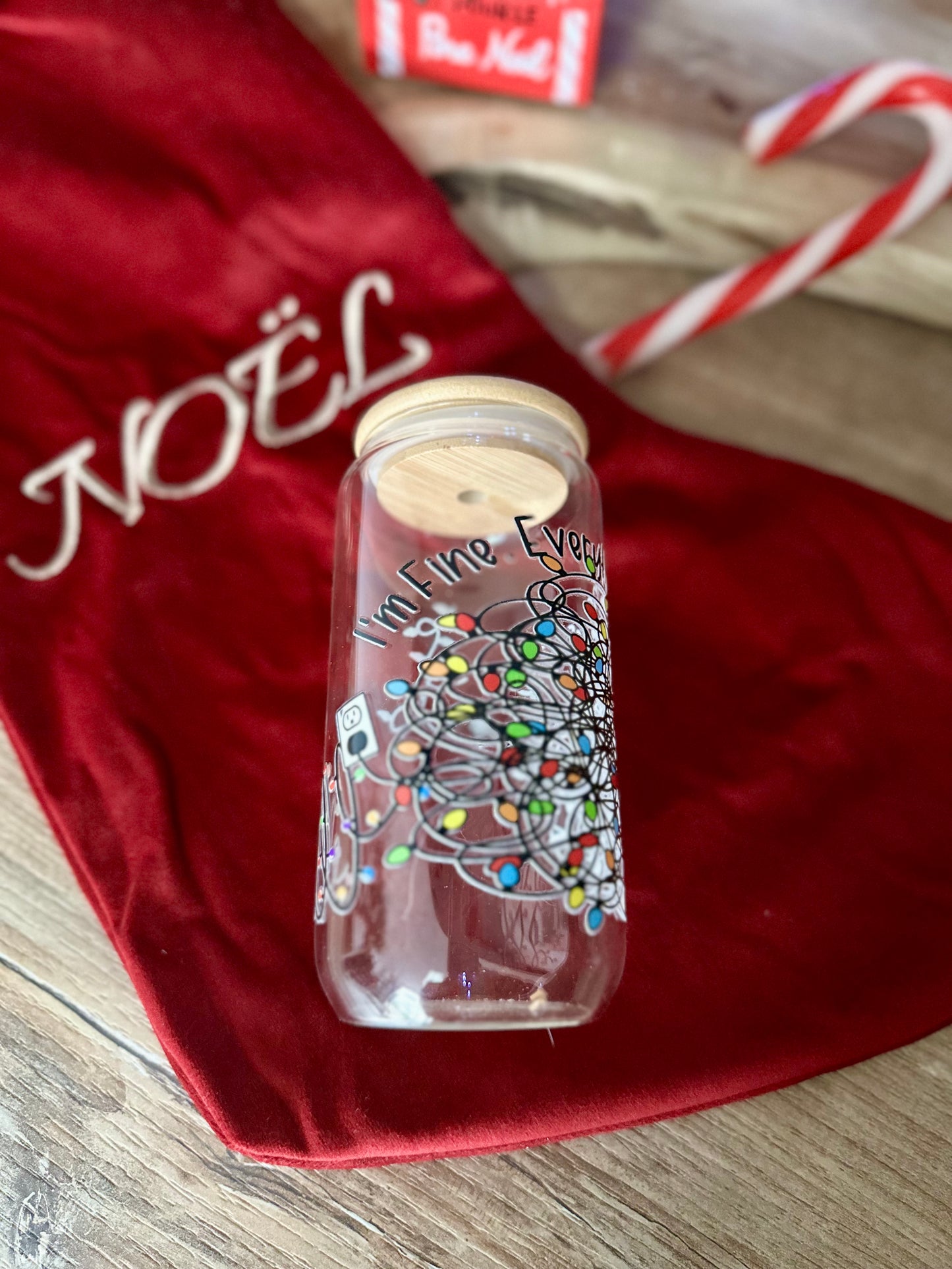 ✨ Verre canette – Everything is Fine (Guirlande en PLS)