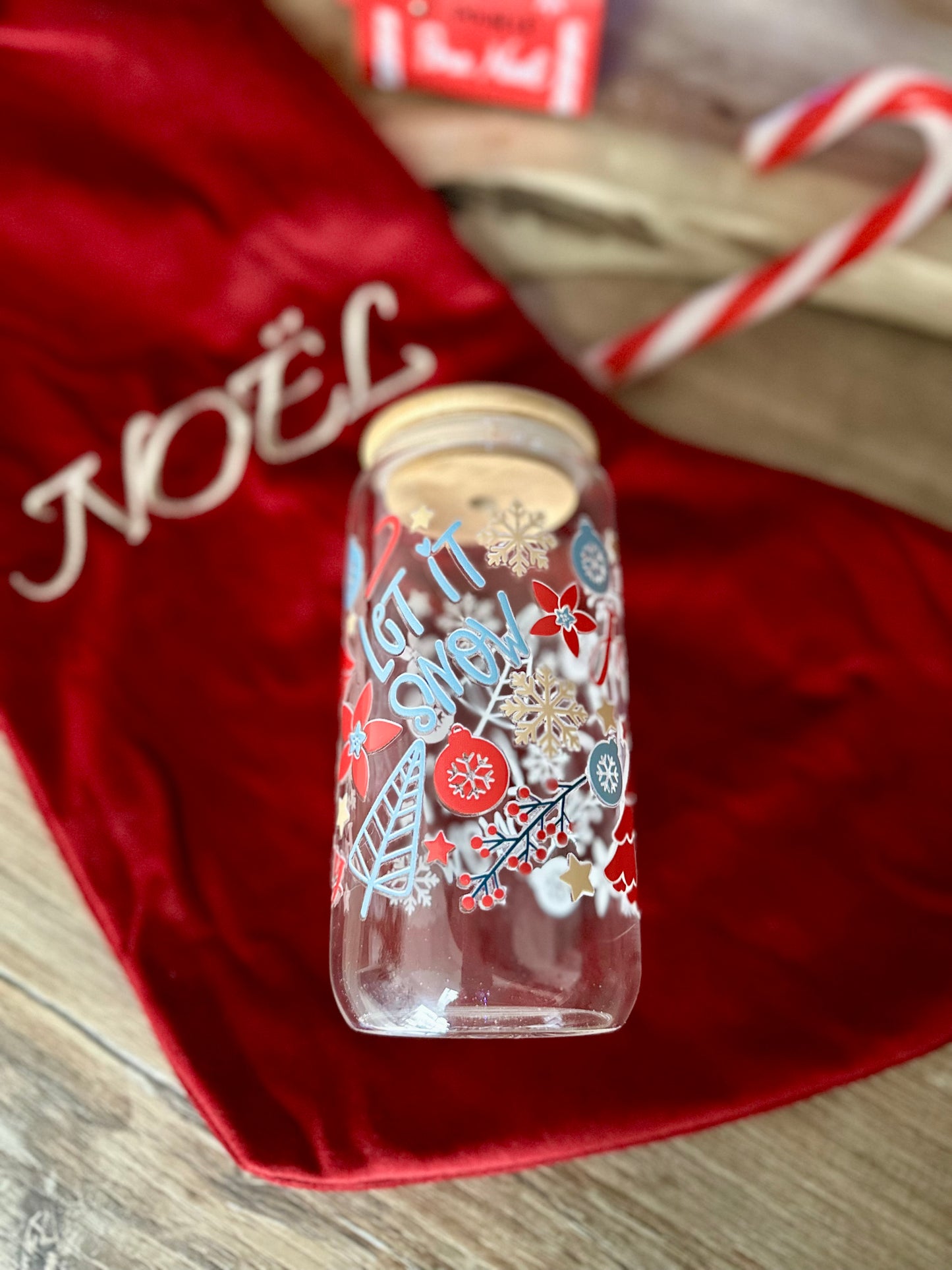 🌟 Verre canette – Let It Snow