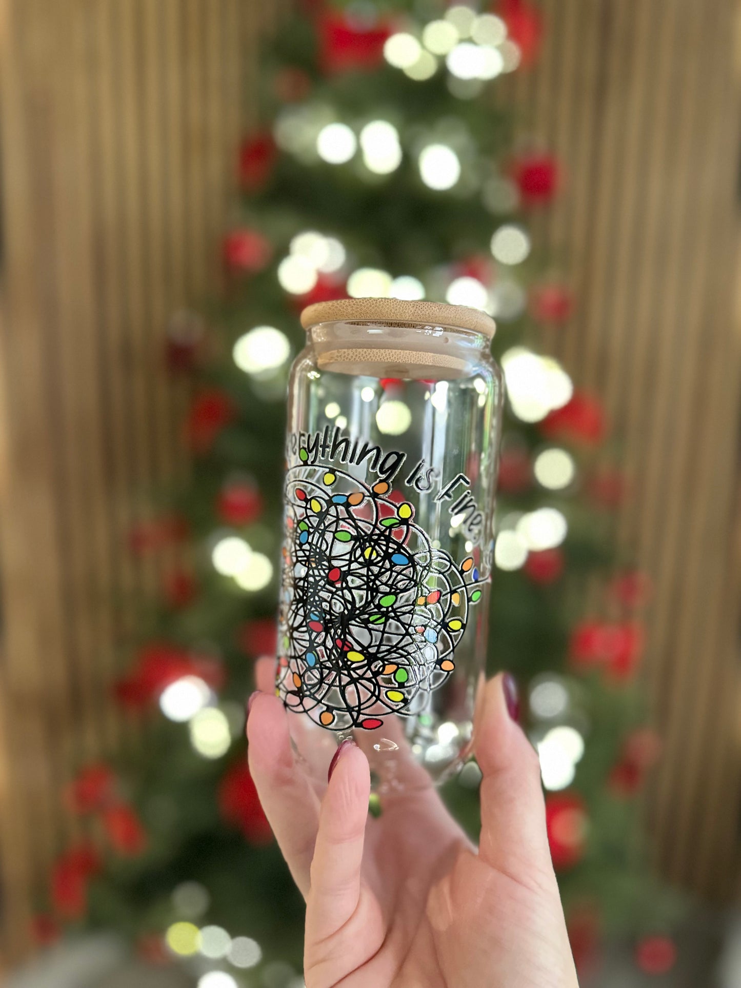 ✨ Verre canette – Everything is Fine (Guirlande en PLS)