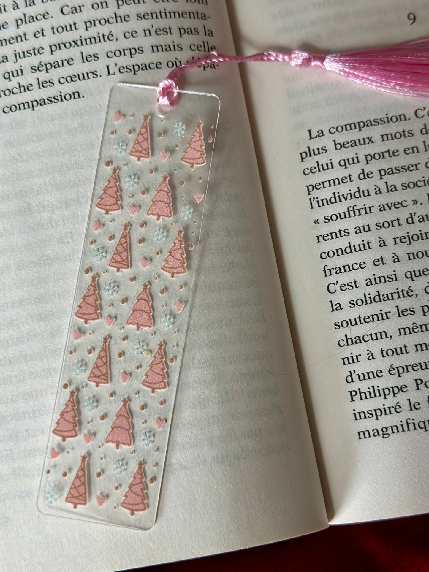 📚 Marque-page - Flocons Rosés