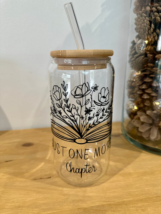 Glass cup - books
