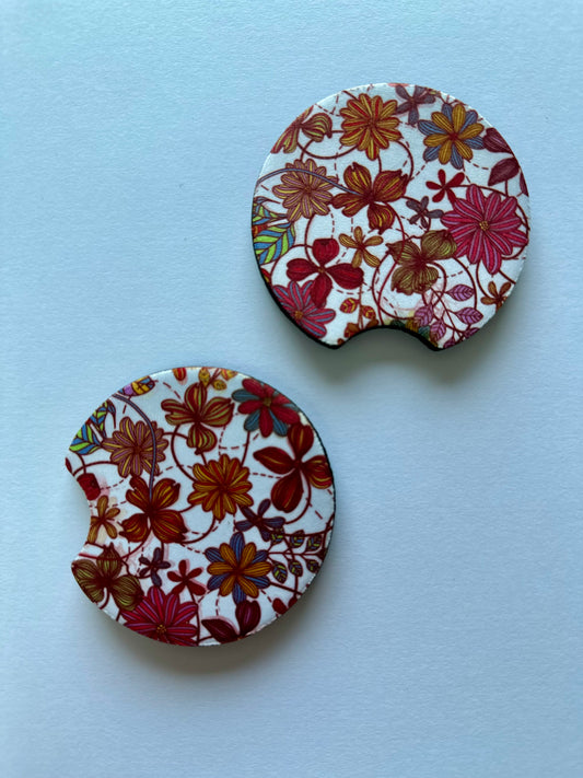 Car coaster - Flowers