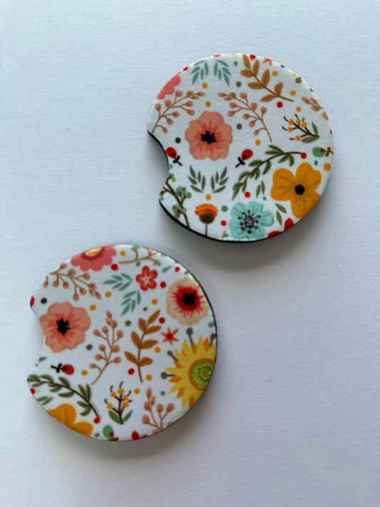 Car coaster - Flowers