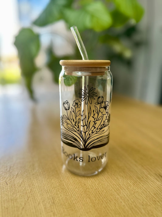 Glass cup - Books