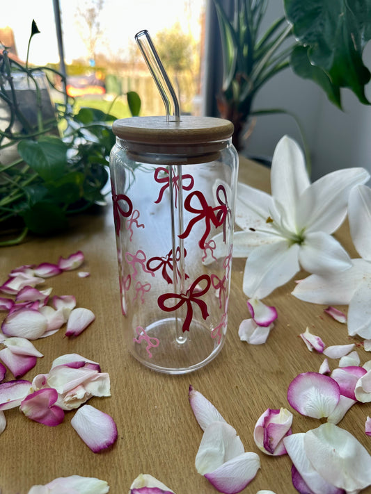 Verre "Noeuds roses" - Douceur et féminité 🎀