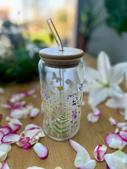 Verre "Papillons & Fleurs sauvages" - Instant Nature 🪻