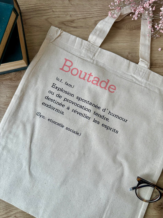 Tote bag "Boutade" - L'ironie à l'épaule