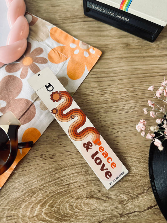 🌼 Marque-page “Peace, love et book”