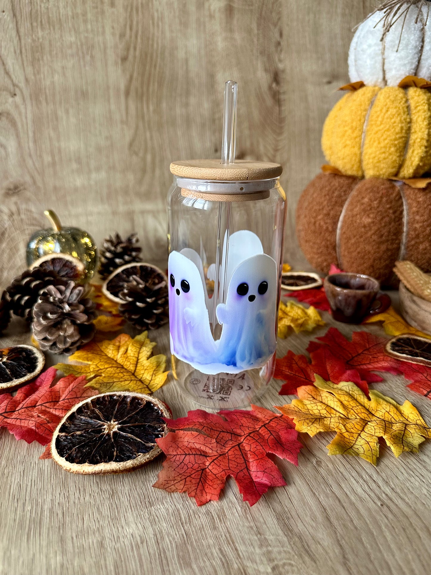 👻 Verre canette – Les petits fantômes colorés