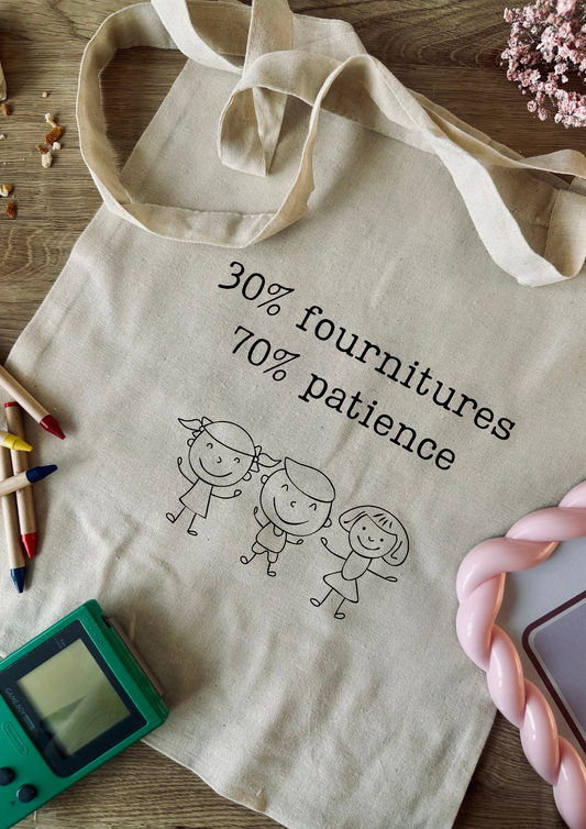 ToteBags: 30% fournitures, 70% patience 📝🛝